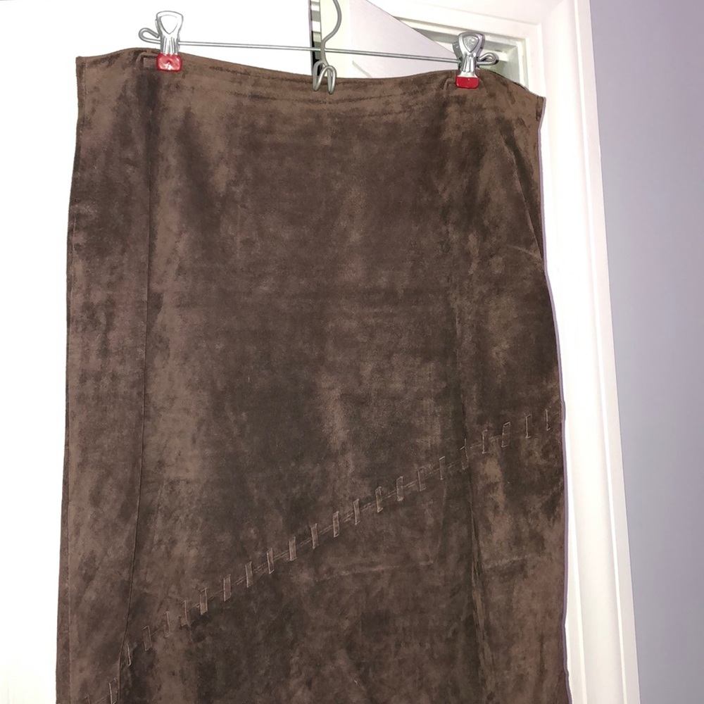 100% Genuine Suede Full Length Skirt